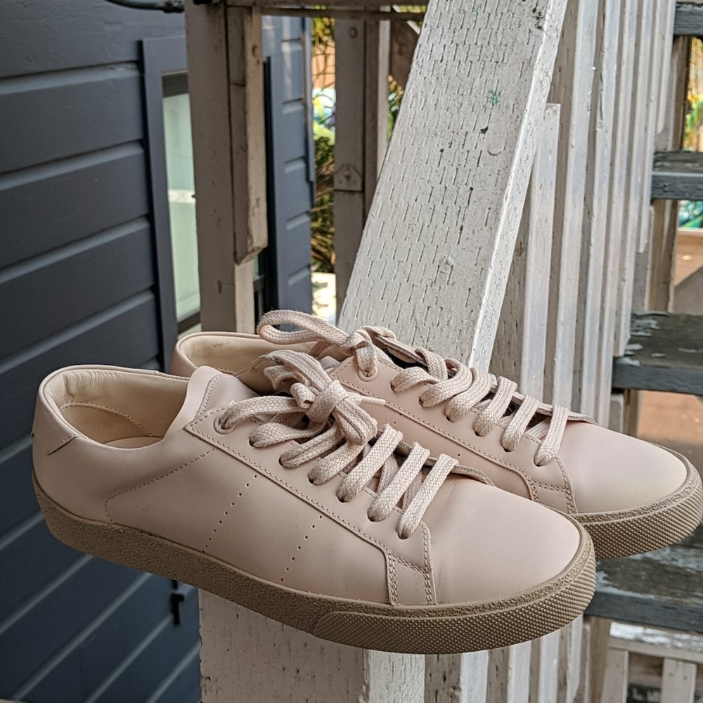 Saint Laurent Calfskin Signature Court Sneakers